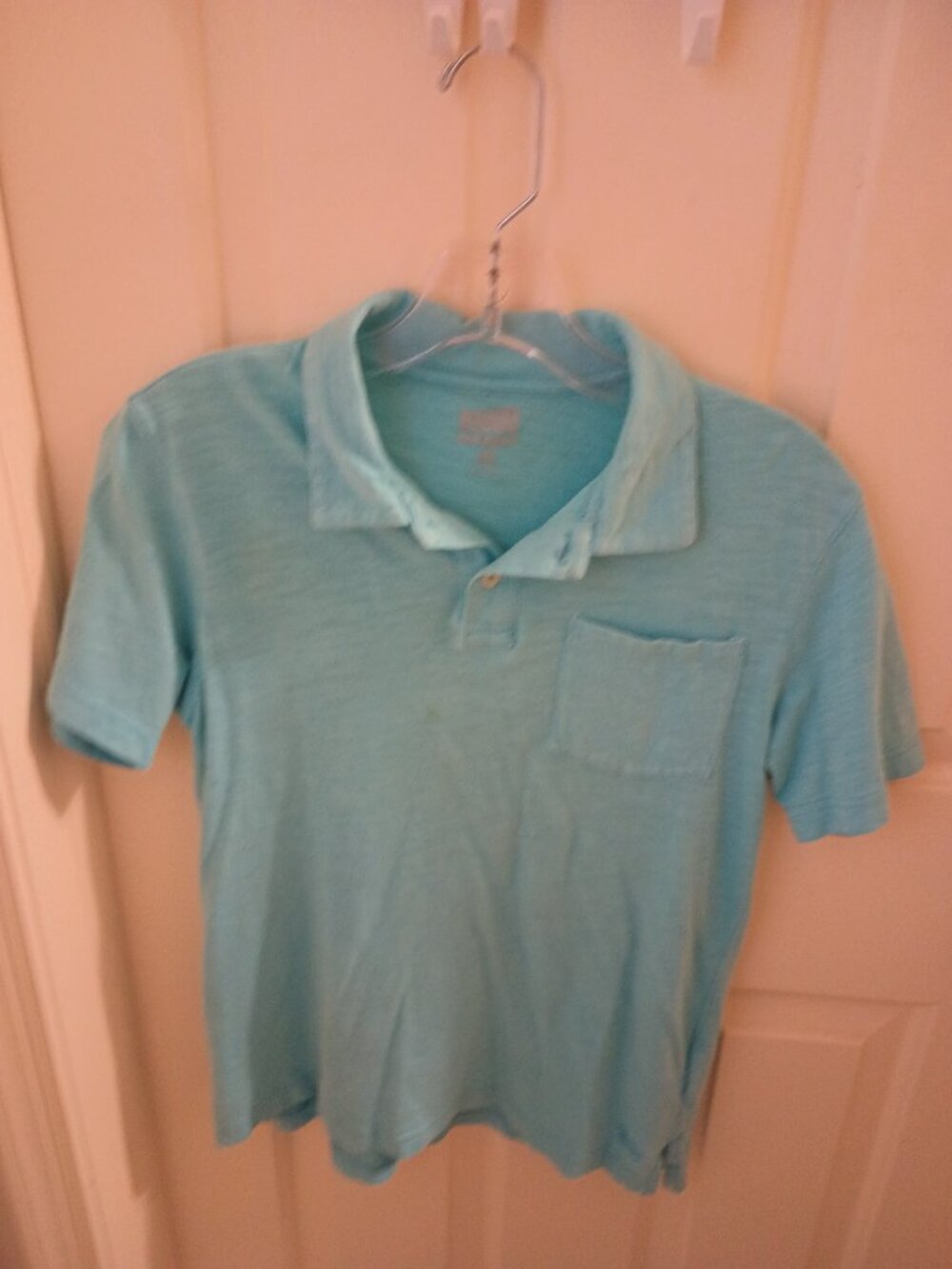 Old Navy boys L light blue short sleeve polo shirt with pocket